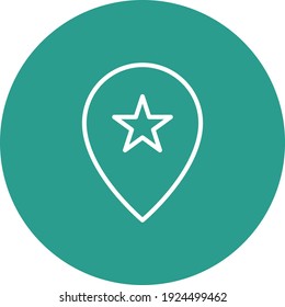 Marcador, favorito, imagen vectorial de icono de ubicación. También se puede utilizar para la navegación. Idóneo para aplicaciones web, aplicaciones móviles y medios impresos.