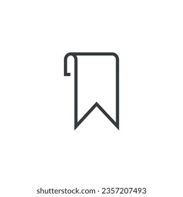 Bookmark favorite mark marker icon, vector illustration