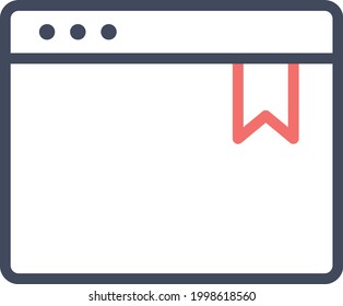 Bookmark, favorite, page icon vector image. Can also be used for Web Marketing. Suitable for use on web apps, mobile apps and print media.
