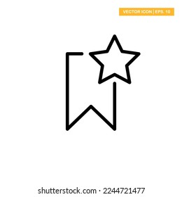 Bookmark, favorites, star icon vector design illustration