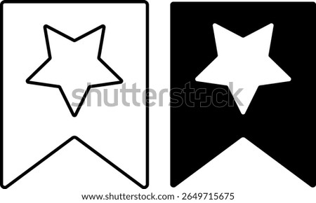 bookmark favourite icon. bookmarks star icons. save ribbon saving sign. Social media symbol. Favorite label icons
