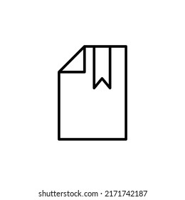 bookmark file editable stroke icon, Smart stroke icon