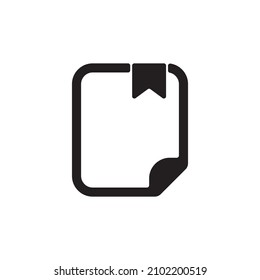 Bookmark file icon isolated on white background