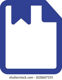 Bookmark File Isolated Vector icon which can easily modify or edit

