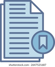 Bookmark Filled Blue Tone Icon