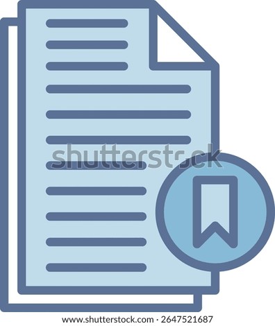 Bookmark Filled Blue Tone Icon