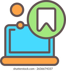 Bookmark Filled Style Icon Design