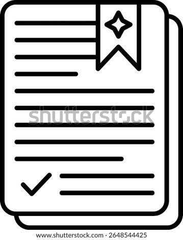 Bookmark Filled Style Icon Design
