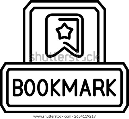 Bookmark Filled Style Icon Design
