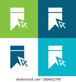 Bookmark Flat four color minimal icon set