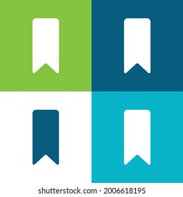 Bookmark Flat four color minimal icon set