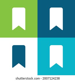 Marcador Plano de cuatro colores conjunto de iconos mínimo