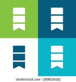 Marcador Plano de cuatro colores conjunto de iconos mínimo