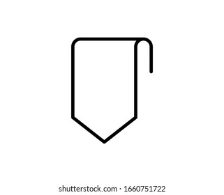 Lesezeichen-Flachsymbol Leuchtende Zeichen für Design-Logo, Visitenkarte usw. Einmaliges, qualitativ hochwertiges Umrisssymbol für Webdesign oder mobile App. Rahmenbild-Piktogramm für Lesezeichen