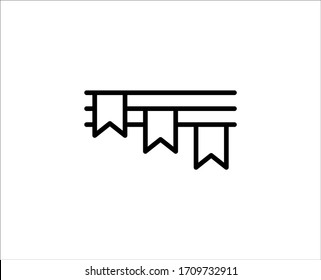 Bookmark flat icon. Thin line signs for design logo, visit card, etc. Single high-quality outline symbol for web design or mobile app. Bookmark outline pictogram.