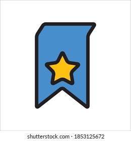 Bookmark Flat Icon Vector Logo Template illustration
