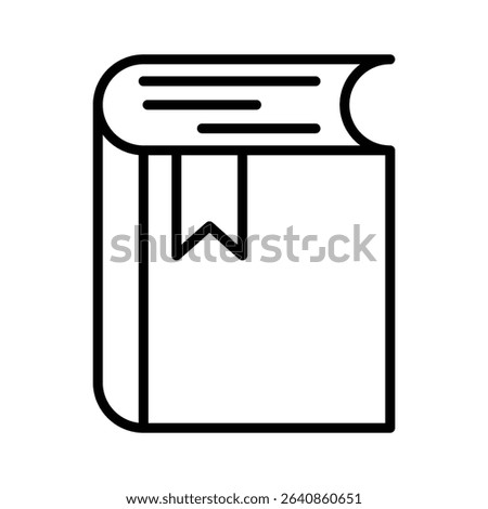 Bookmark flat icon vector set, linear outline icon, minimal vector illustration for interface design