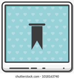 Bookmark flat vector icon.