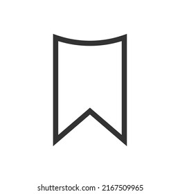 Marcador Diseño de contorno de icono de vector plano.