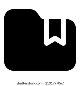 bookmark folder icon with black color