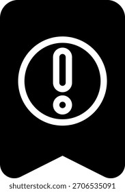 Lesezeichen Glyphe Symbol, Vektorgrafik