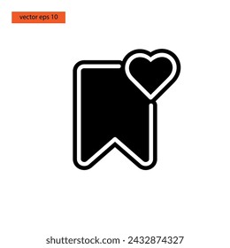 Bookmark glyph icon vector illustration design