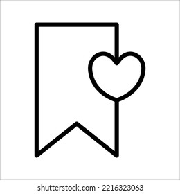 Marcador con diseño de icono cardíaco, sobre fondo blanco, ilustración vectorial.