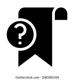 bookmark help vector glyphs icon