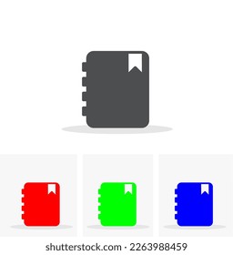 Bookmark icon in black and RGB colour