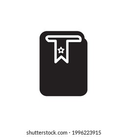 Bookmark icon black. Vector symbol