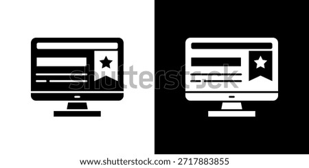 Bookmark icon black and white filled.
