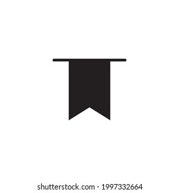 bookmark icon, black and white bookmark vector illustration, for bookmark icon on the book