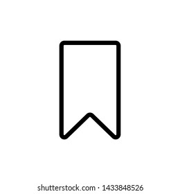 Bookmark icon, book mark favorite symbol design vector.