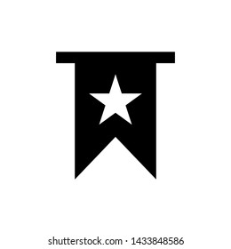 Bookmark icon, book mark favorite symbol design vector.