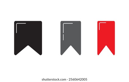 bookmark icon. bookmarks for phone vector icon. bookmark for internet online views. Social media flat icon. Vector illustration.