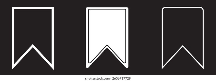 Bookmark icon. bookmarks for phone vector icon. bookmark for internet online views. Social media flat icon. Vector illustration.