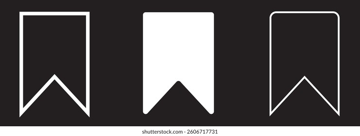 Bookmark icon. bookmarks for phone vector icon. bookmark for internet online views. Social media flat icon. Vector illustration.