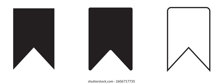 Bookmark icon. bookmarks for phone vector icon. bookmark for internet online views. Social media flat icon. Vector illustration.