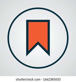 Bookmark icon colored line symbol. Premium quality isolated pennant element in trendy style.