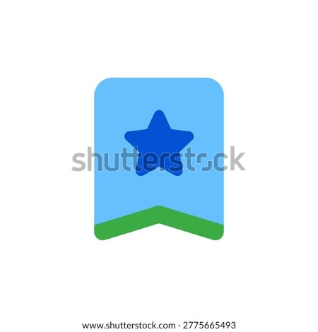 Bookmark Icon Containing saved item, favorite mark, document tag, and organization concept. Flat icon