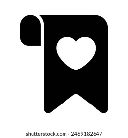 Bookmark icon design in editable style