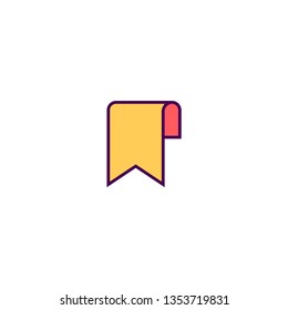 Bookmark icon design. Essential icon vector illustration