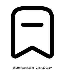 Bookmark icon design in filled and outlined style
