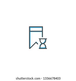 Bookmark icon design. Interaction icon line vector illustration design