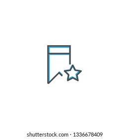 Bookmark icon design. Interaction icon line vector illustration design