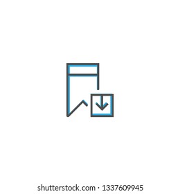 Bookmark icon design. Interaction icon line vector illustration design