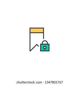 Bookmark icon design. Interaction icon vector illustration