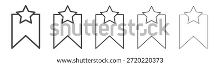 Bookmark icon design, logo, app, UI. Vector illustration, EPS