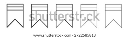 Bookmark icon design, logo, app, UI. Vector illustration, EPS