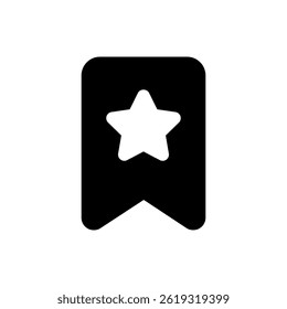 A bookmark icon featuring a star, suitable for web design and educational resources.